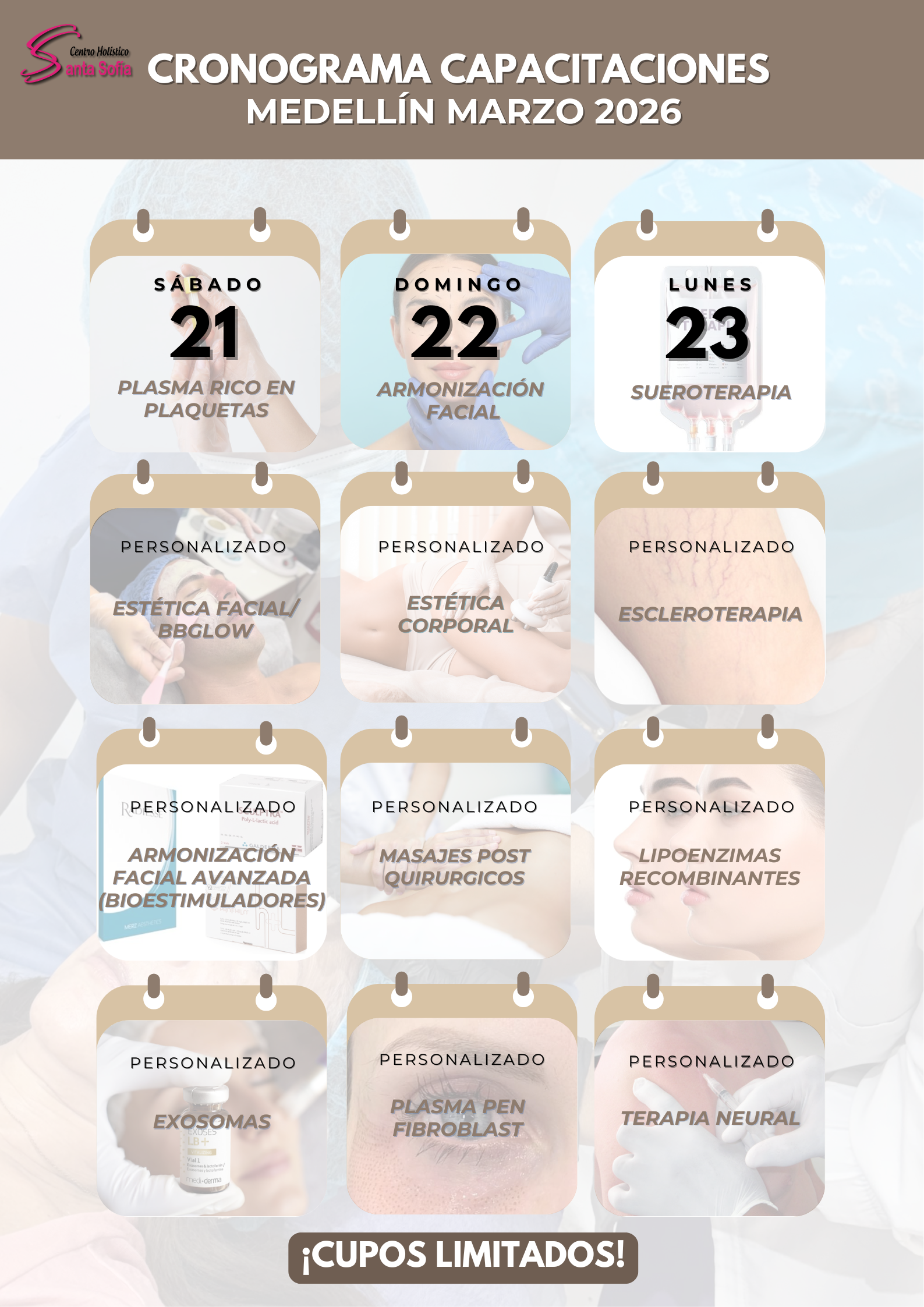 cronograma medellin marzo